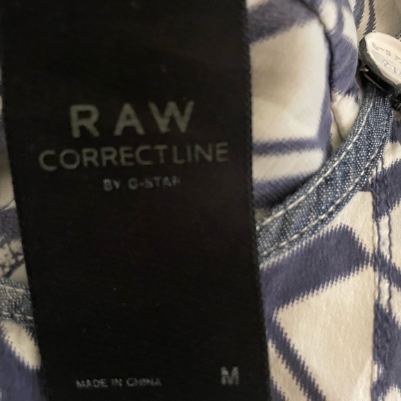 G Star RAW Correctline 100% Silk Button Back Top Medium - Picture 7 of 8